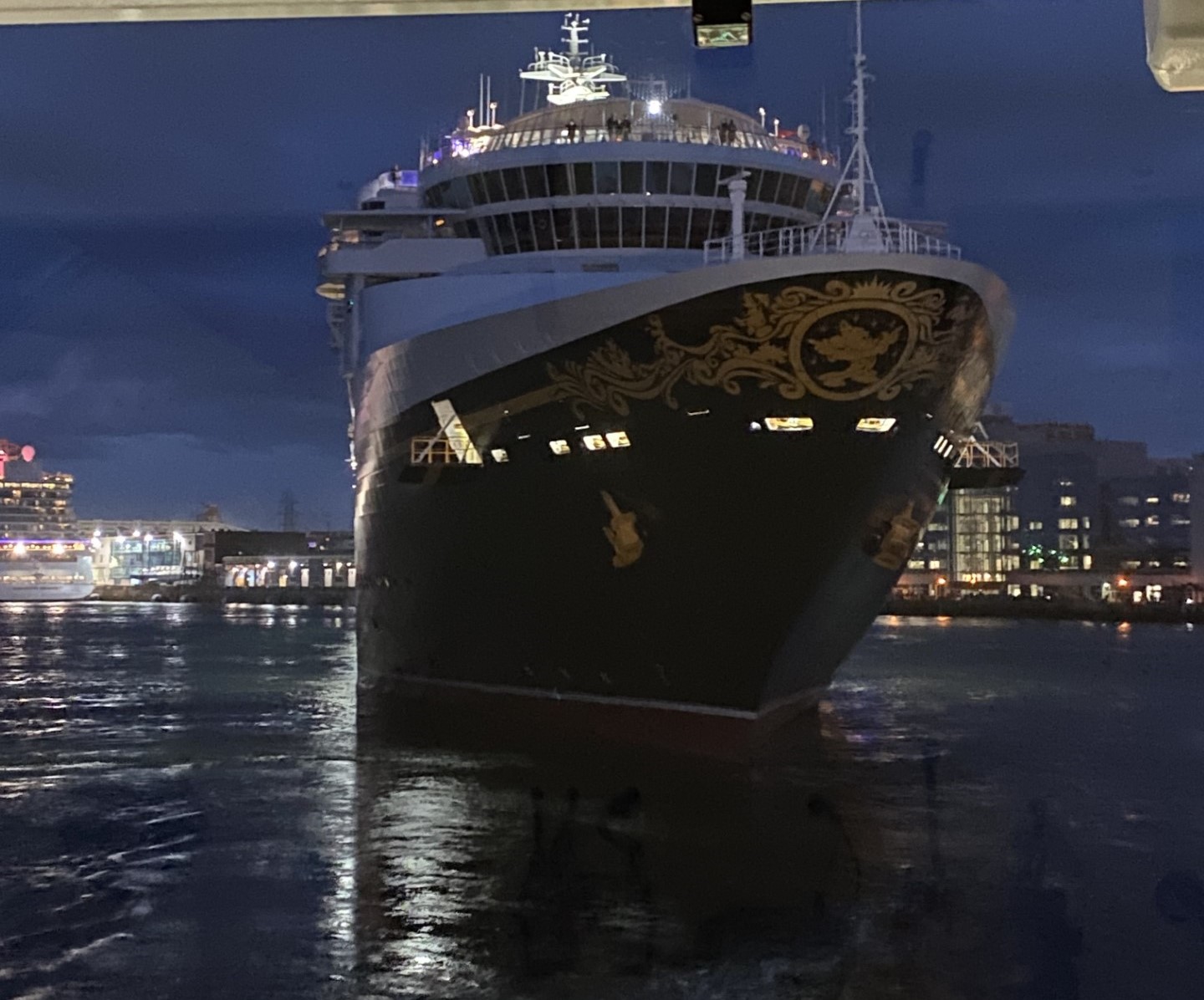 Night Photo of a Ship
